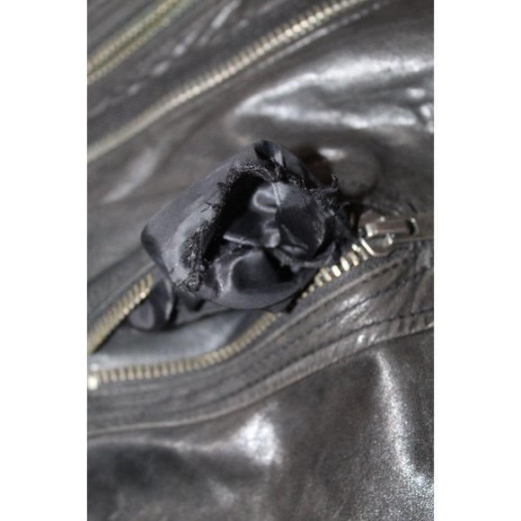 Michael Kors Leather Full Zip Studded Motorcycle Jacket Moto Biker Black Size XS - Picture 9 of 9